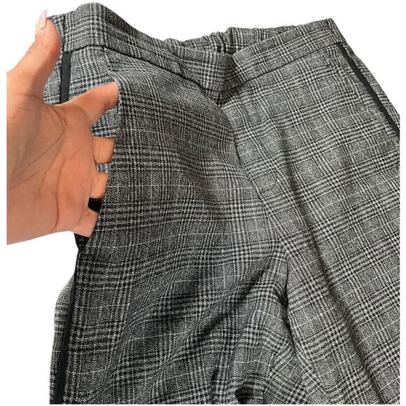 Old Navy Trousers Pockets Tuxedo Pants Size 8 Black Gray Straight Leg Pull On - Picture 6 of 8